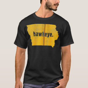 Iowa State Nickname Hawkeye [distressed] Zip  T-Shirt