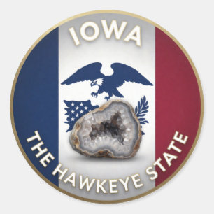  Iowa State Pride 🦅 Hawk Emblem Classic Round Sticker