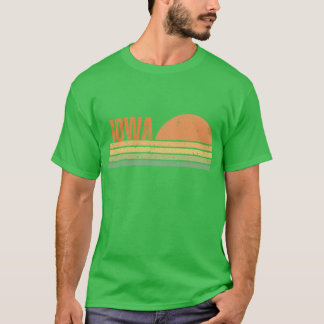 Iowa State Sunset Distressed Graphic Retro Style S T-Shirt