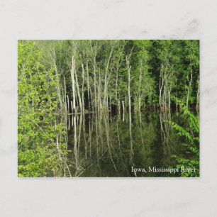 Iowa sur la carte postale du fleuve Mississippi