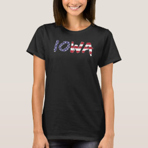 Iowa US States America USA USA Flag Iowa Flag T-Shirt