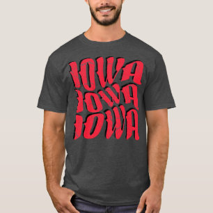 IOWA Vintage Typography Design V2 T-Shirt