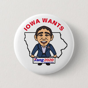 Iowa wants Andrew Yang 2020 2 Inch Round Button