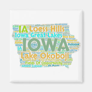 Iowa Word Cloud Magnet