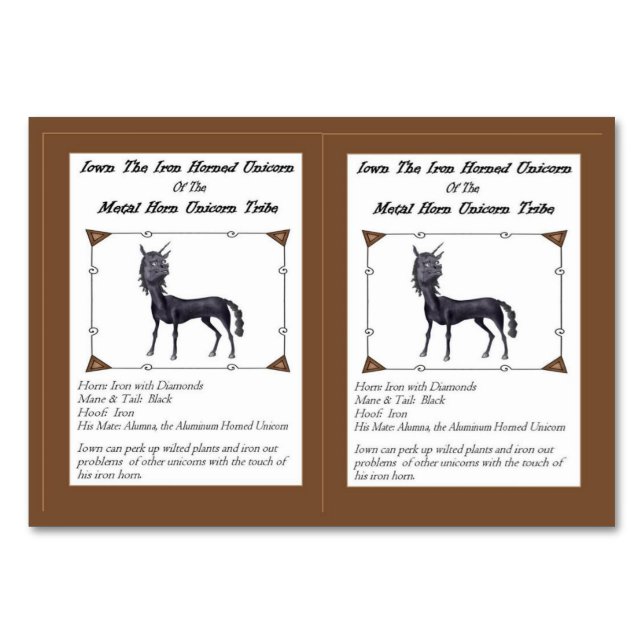 Iown The Iron-Horned Unicorn Trading Card (Front)