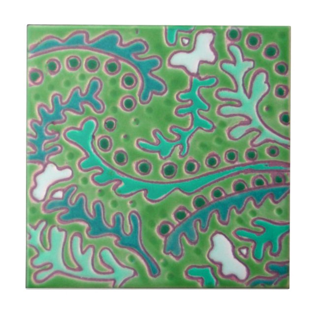 IP018 Indian Paisley Reproduction Antique Tile (Front)