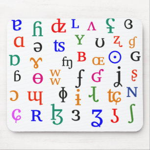IPA characters Mouse Pad