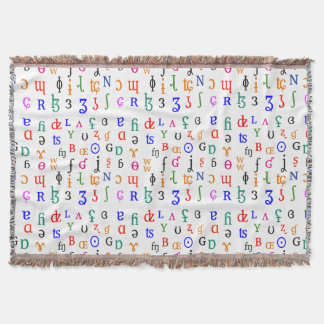IPA characters Throw Blanket