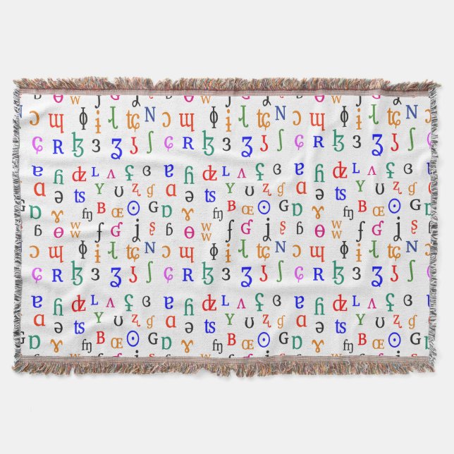 IPA characters Throw Blanket (Front)