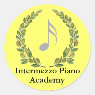 IPAcrestalt, Intermezzo Piano, Academy Classic Round Sticker