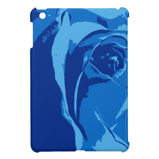 Ipad Case with Blue Rose