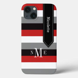 iPad Mini Case   Stripes   Red, Black, Grey