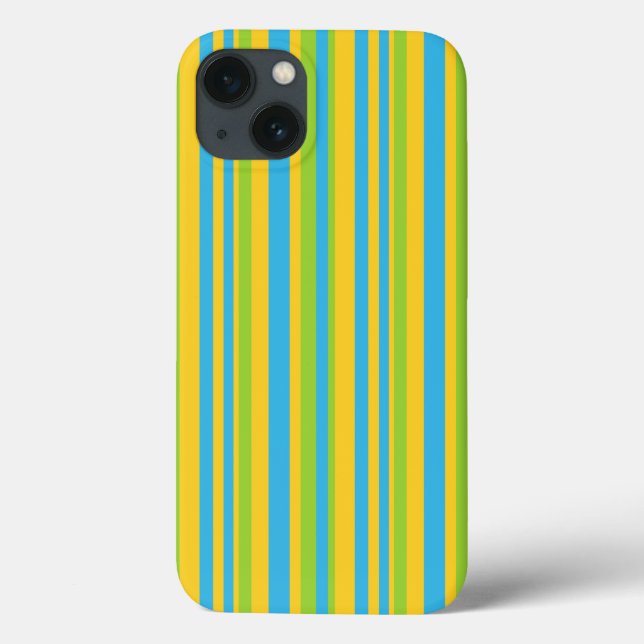 iPad Mini Case: Turquoise, Yellow, Green Stripes Case-Mate iPhone Case (Back)