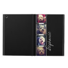 Carrés de collection photo noir et blanc avec nom