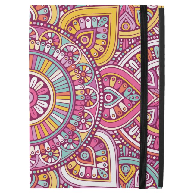 iPad Pro 12.9" Case Mandala coloré (Devant de près)
