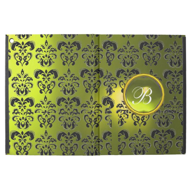iPad PRO 12.9" CASE MONOGRAMME DU GEM JAUNE NOIR (Extérieur)