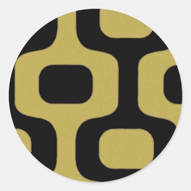 Ipanema beach sidewalk design classic round sticker (Front)