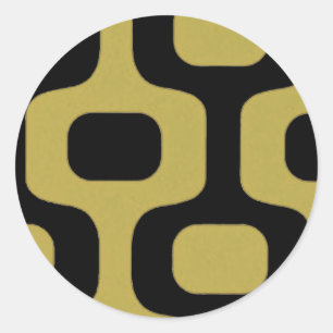 Ipanema beach sidewalk design classic round sticker