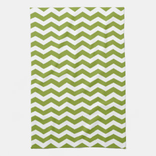 Ipanema Green Wave Chevron Kitchen Towel