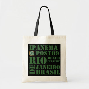 ipanema, posto 9, beach culture tote bag