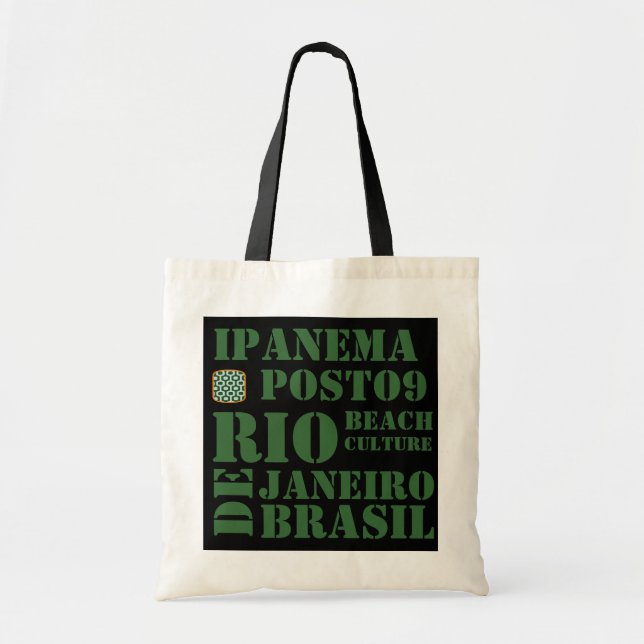 ipanema, posto 9, beach culture tote bag (Front)