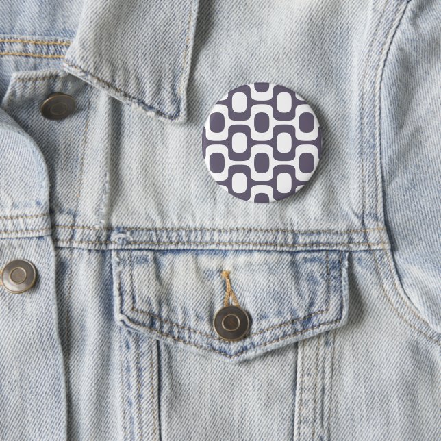 Ipanema Sidewalk Pattern, Beach Pattern, Brazil 2 Inch Round Button (In Situ)