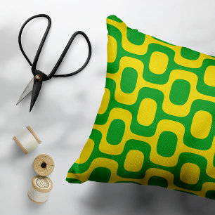 Ipanema Sidewalk Pattern, Beach Pattern, Brazil Accent Pillow