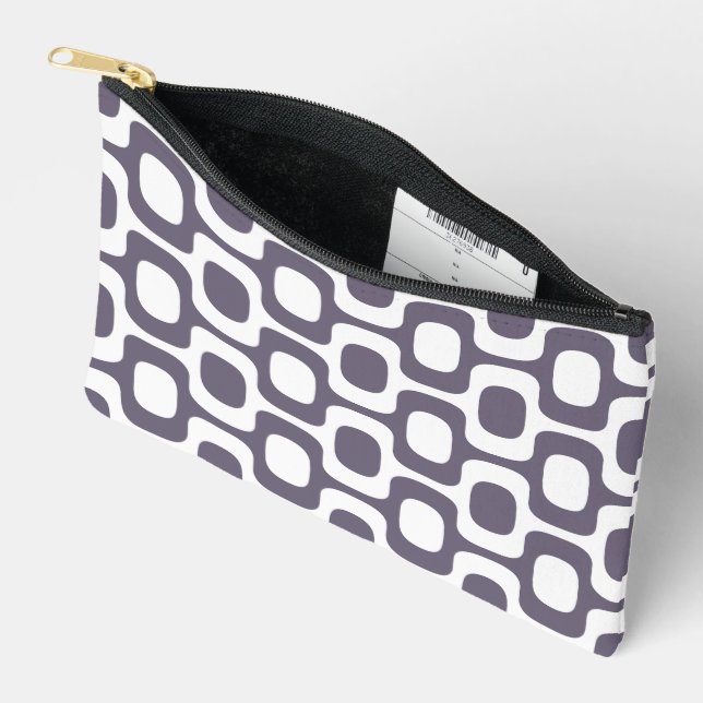 Ipanema Sidewalk Pattern, Beach Pattern, Brazil Accessory Pouch (Open)