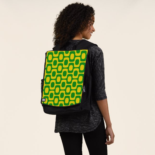 Ipanema Sidewalk Pattern, Beach Pattern, Brazil Backpack (Worn)