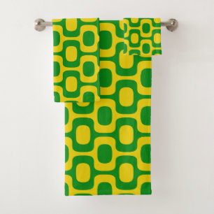 Ipanema Sidewalk Pattern, Beach Pattern, Brazil Bath Towel Set