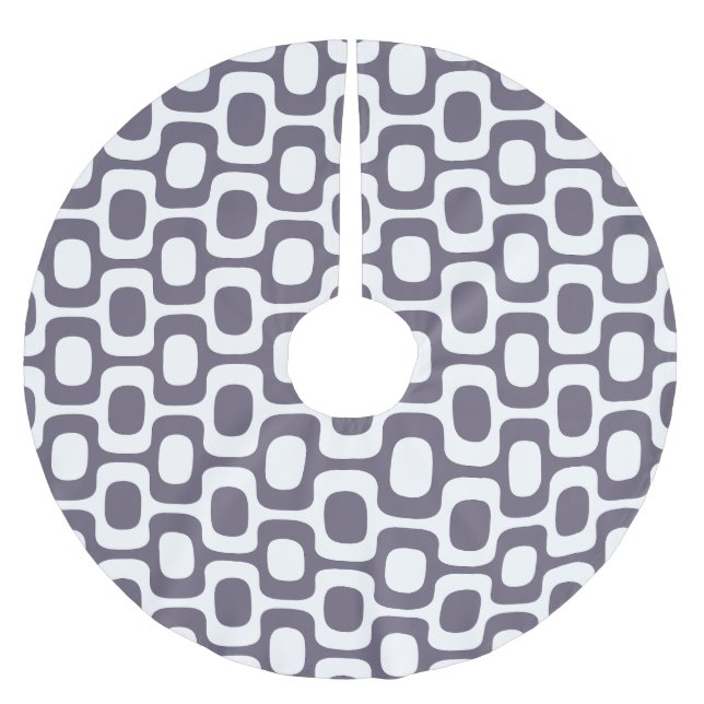 Ipanema Sidewalk Pattern, Beach Pattern, Brazil Brushed Polyester Tree Skirt (Front)