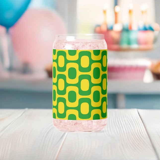 Ipanema Sidewalk Pattern, Beach Pattern, Brazil Can Glass (Insitu (Baby Shower))