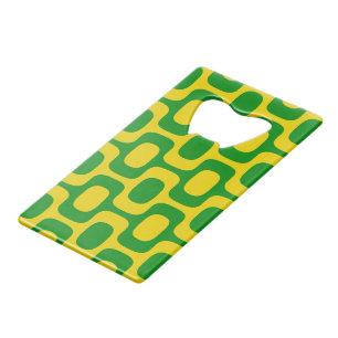 Ipanema Sidewalk Pattern, Beach Pattern, Brazil Credit Card Bottle Opener