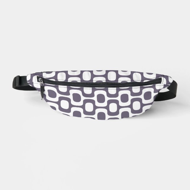 Ipanema Sidewalk Pattern, Beach Pattern, Brazil Fanny Pack (Front)