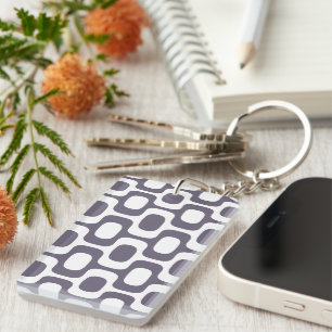 Ipanema Sidewalk Pattern, Beach Pattern, Brazil Keychain
