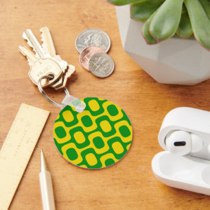 Ipanema Sidewalk Pattern, Beach Pattern, Brazil Keychain