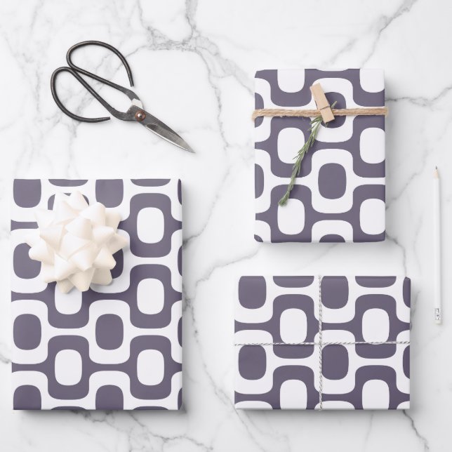 Ipanema Sidewalk Pattern, Beach Pattern, Brazil Wrapping Paper Sheet (Front)