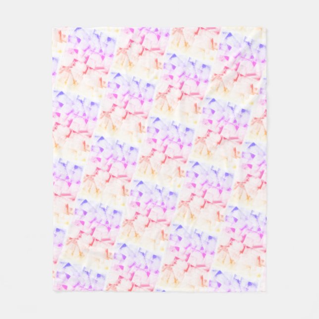 Ipanema Stamp Art Heart Sticker Fleece Blanket (Front)