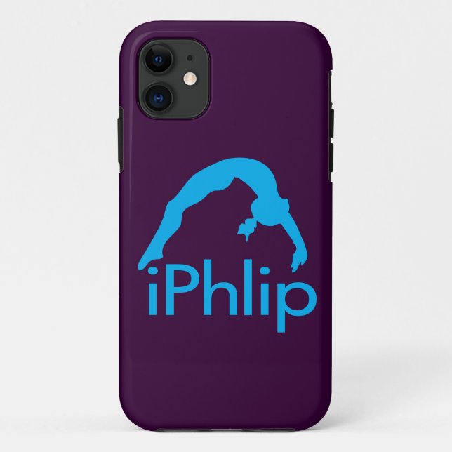 iPhlip Blue Gymnastics Gymnast Case-Mate iPhone Case (Back)