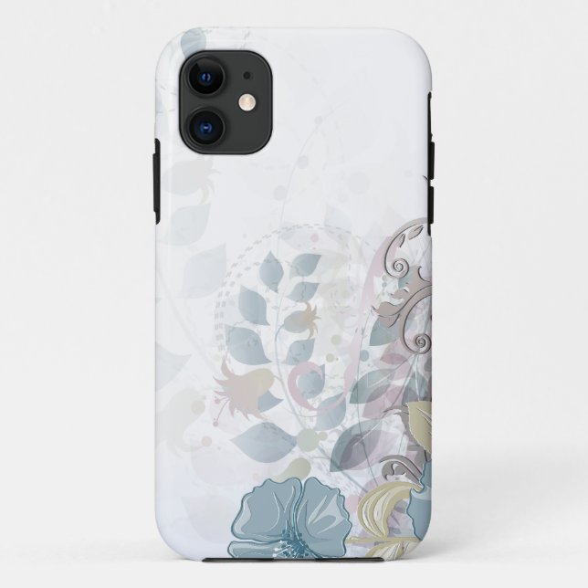 iPhone5 Abstract Blue Pink Watercolor Floral Case (Back)