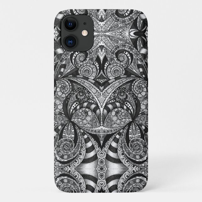 iPhone 11 Case Floral abstract background (Back)