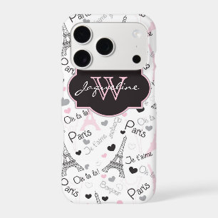 iPhone 11 Case Paris Eiffel Tower Hearts