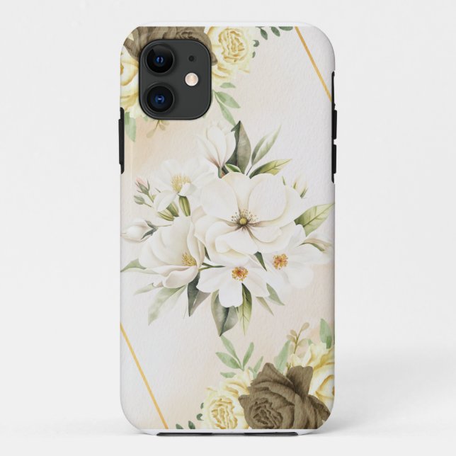 iphone 11 cases Watercolor Floral (Back)