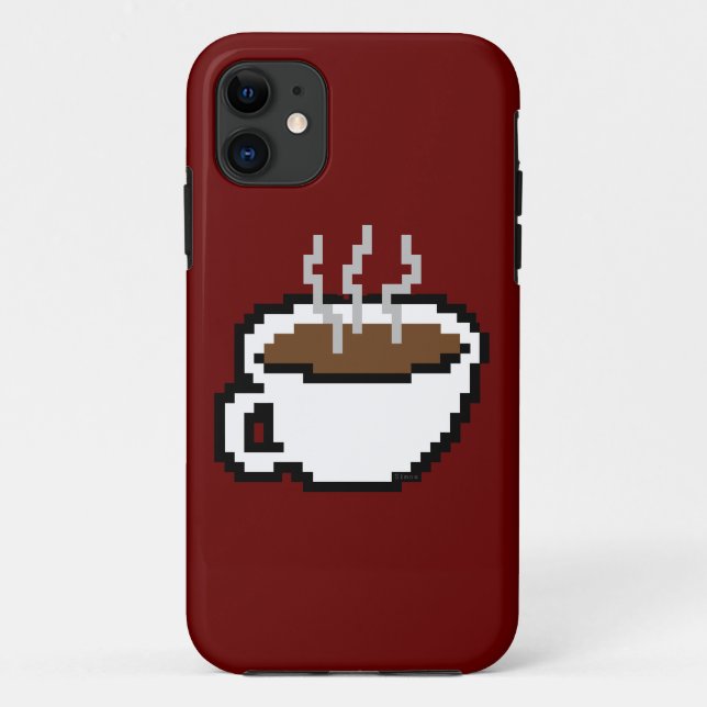 iPhone 11 coque à café 8 bits (Dos)