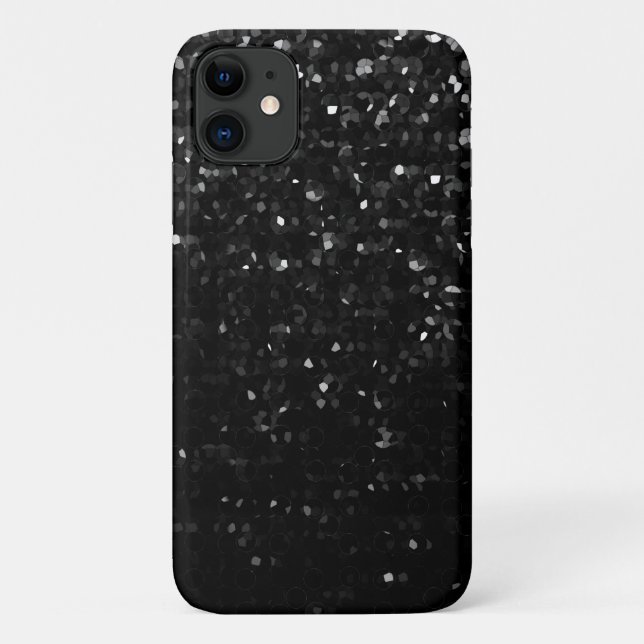 iPhone 11 Coque Black Crystal Bling Strass (Dos)