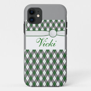 iPhone 11 Coque plaid et ruban