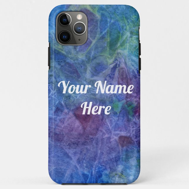 iPhone 11 Pro Max coque cosmos abstrait bleu viole (Dos)