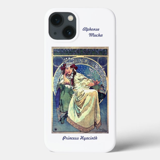 iPhone 13 case Alphonse Mucha Art Nouveau  (Back)
