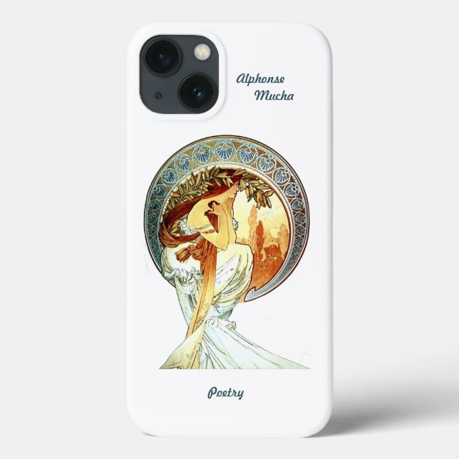 iPhone 13 case Alphonse Mucha Art Nouveau  (Back)