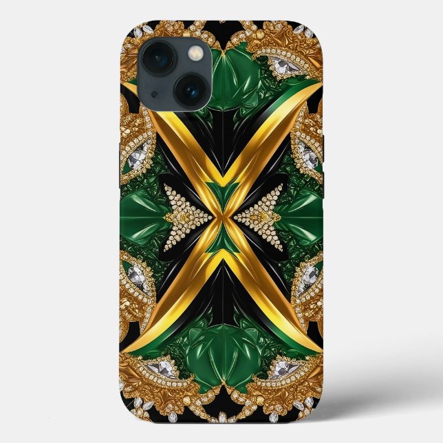 iPhone 13 Case-Mate with Jamaica Colours Case-Mate iPhone Case (Back)